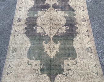 4x7 Turkish, Handmade, Oushak, Vintage Rug.The size is 115x216 cm which is 3’8’’ x7’1” ft. MS-392