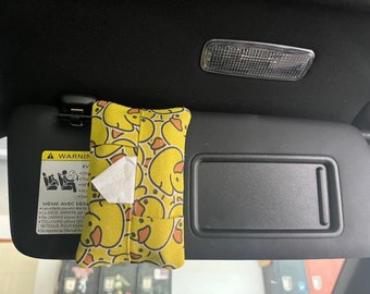 Rubber Duck Car Visor Tissue Holder,  car accessories, car organization, car gadgets, gift, ducking, travel size tissue