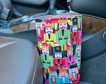 Nutcracker Car Trash Bag, Waterproof Lining, Gearshift Car Trash Bag, Car Accessories for women, Wipeable Trash Bag, Car Organizer, w/ liner