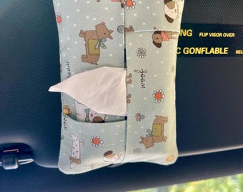 Dog Car Visor Tissue Holder, Tissue Holder, Car Accessories for Women, Car Organization, Car Gadget, Travel Size Tissue, Gift