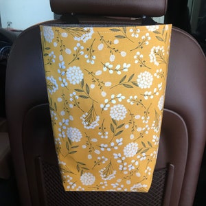 Large Boho Car Trash Bag, Waterproof Wipeable Lining, Gearshift Car Trash Bag, Headrest Car Trash Bag, Car Organizer for women, Gift ideas