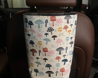 Large Mushroom Car Trash Bag, Waterproof Lining, Gearshift Car Trash Bag, Headrest Car Trash Bag, Wipeable Trash Bag, Car Organizer