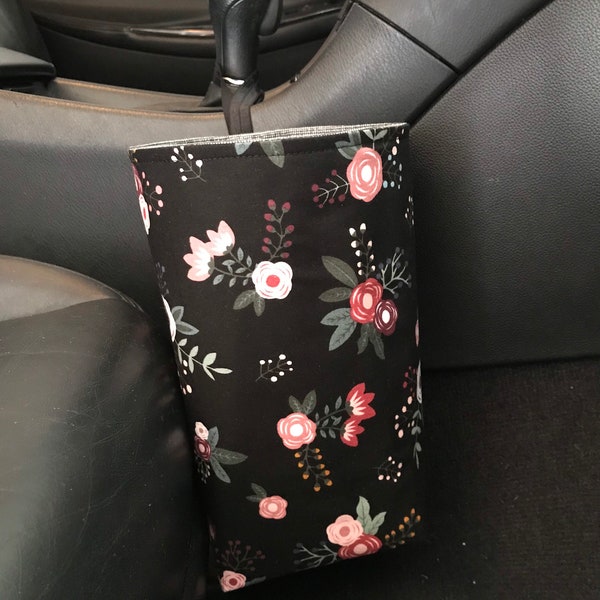 Floral Car Trash Bag, Waterproof Lining, Gearshift Car Trash Bag, Headrest Car Trash Bag, Wipeable Trash Bag, Car Organizer, gift ideas