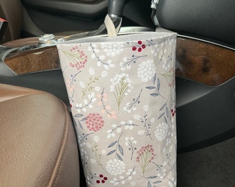Boho Gray Car Trash Bag/Bestseller/Gray Waterproof Lining, Car Accessories for Women, Car Trash Can, Car Organizing, gift
