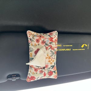 Floral Car Visor Travel Size Tissue Holder, Car Accessories, Car Gadgets, gift idea, car organization, Women’s gift