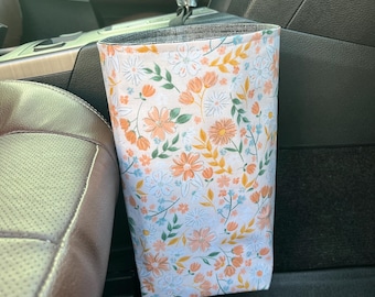 Floral Car Trash Bag, Waterproof Lining, Gearshift Car Trash Bag, Headrest Car Trash Bag, Wipeable Trash Bag, Car Organizer, gift ideas
