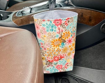 Flower Car Trash Bag, Waterproof Lining, Gearshift Car Trash Bag, Headrest Car Trash Bag, Wipeable Trash Bag, Car Organizer, gift