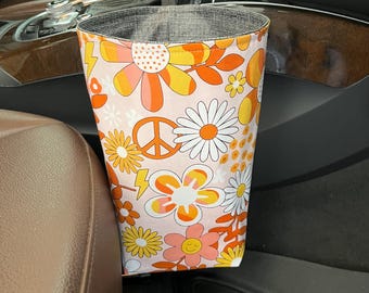 Retro Themed Car Trash Bag, Waterproof Lining, Gearshift Car Trash Bag, Headrest Car Trash Bag, Wipeable Trash Bag,Car Organizer, gift