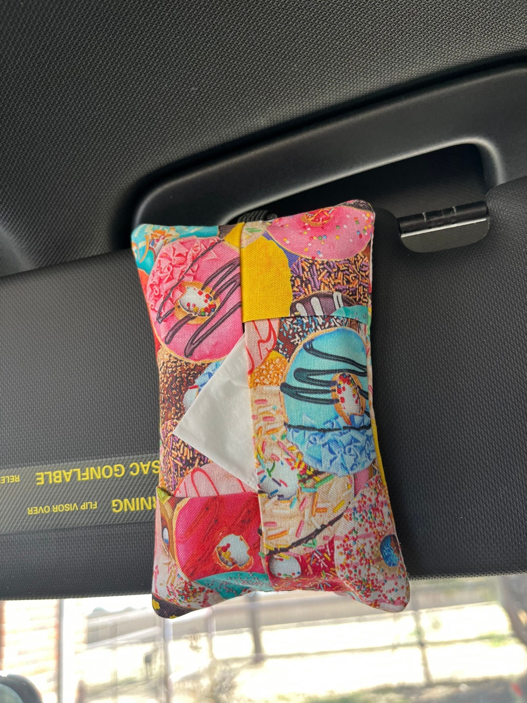 Donut Car Racks Donut Car Visor Travel Size Tissue Holder, Car Accessories, Car Gadgets ...
