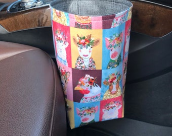 Farm Animal Car Trash Bag/Waterproof Lining/Gearshift Car Trash Bag/ Headrest Car Trash Bag/ Wipeable Trash Bag/Car Organizer