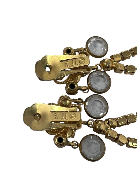 Vintage Kenneth Jay Lane KJL Chandelier Blue Clea… - image 4