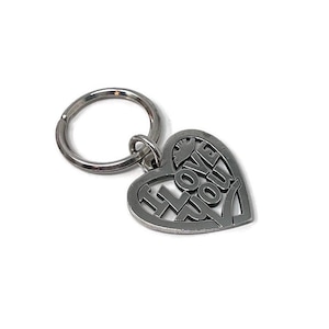 Rare Retired James Avery/I Love You/Sterling Silver Keychain Keyring Gift/James Avery Jewelry image 2