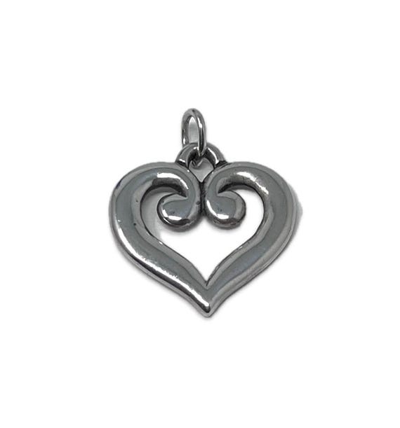 Retired James Avery Sterling Silver Scroll Heart … - image 1