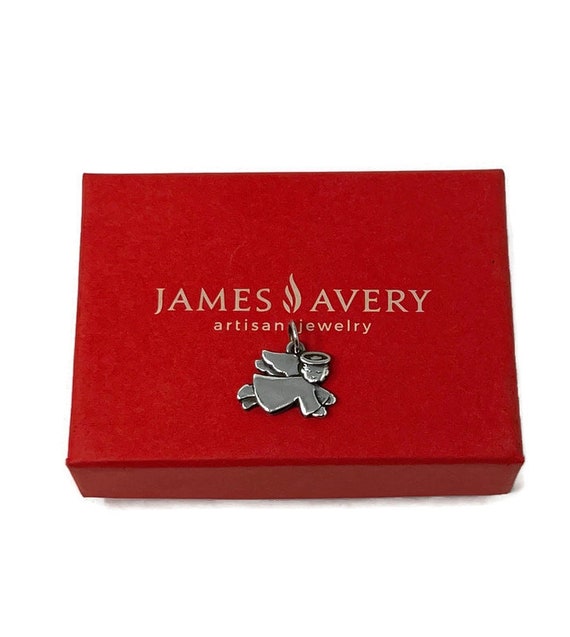 RETIRED James Avery Baby Angel Sterling Silver Charm … Gem
