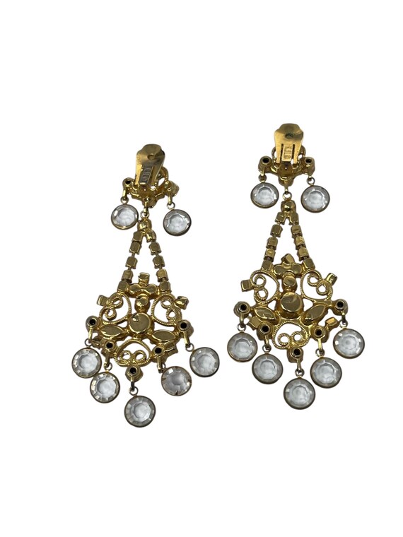 Vintage Kenneth Jay Lane KJL Chandelier Blue Clea… - image 5