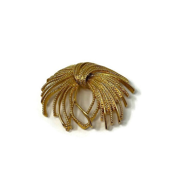 Monet Mirador Gold Tone Vintage Brooch/1960s Book Piece