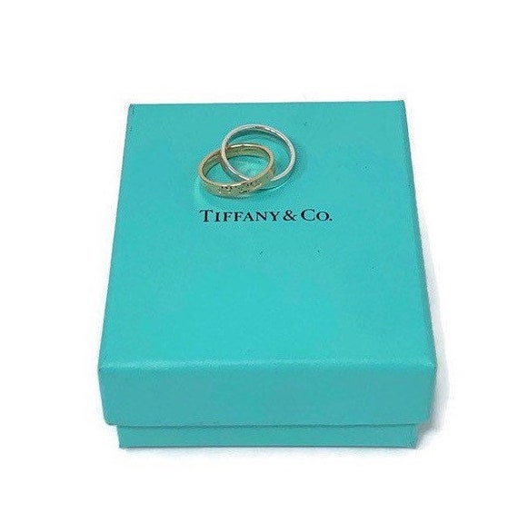 Tiffany & Co 18K Solid Yellow Gold Sterling Silver Interlocking
