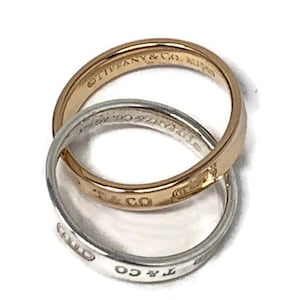 Tiffany & Co 18K Solid Yellow Gold Sterling Silver Interlocking