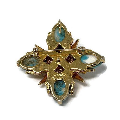 Vintage Benedikt Iconic Maltese Purple Rhinestone Faux Turquoise Cross shops Ornate Statement Brooch Pin: 1960s/Kenneth Jay Lane Inspired