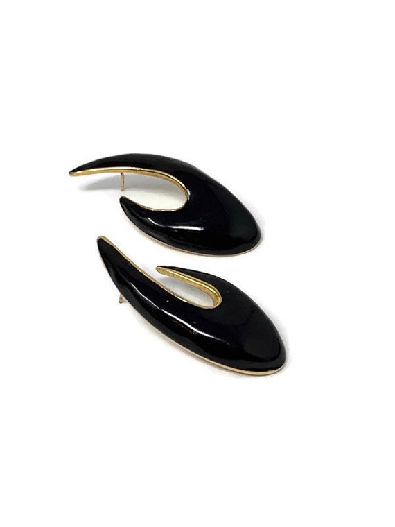 Vintage Designer Givenchy Paris Black Enamel Scul… - image 3