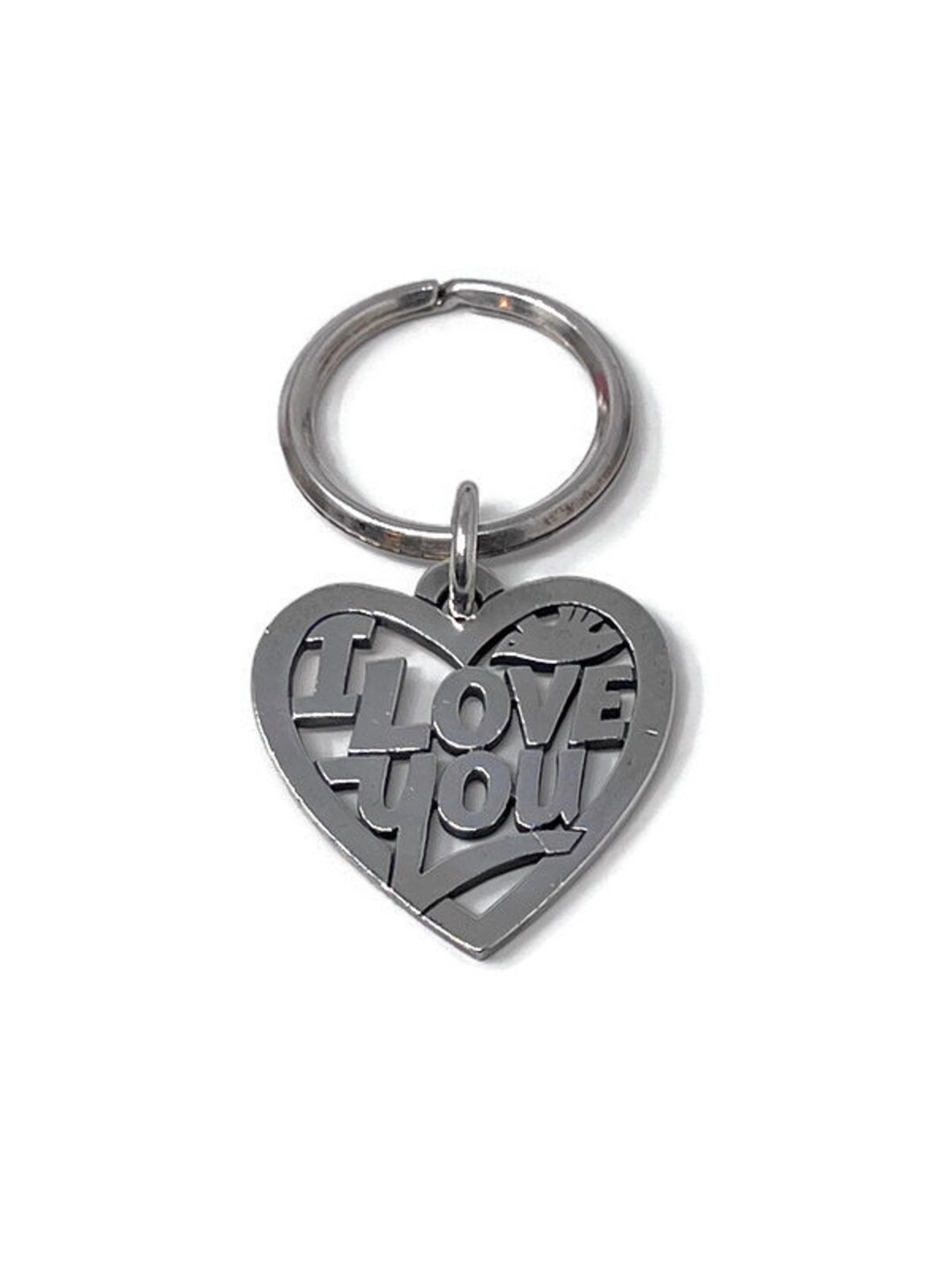 Rare Retired James Avery/i Love You/sterling Silver Keychain Keyring