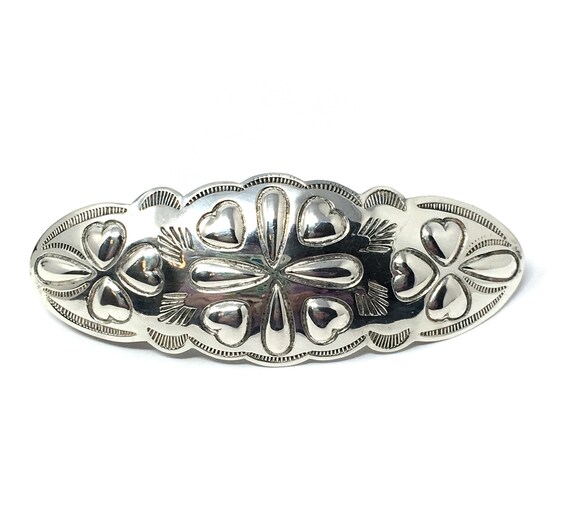 SALE Vintage Sterling Silver Barrette: Navajo/Hai