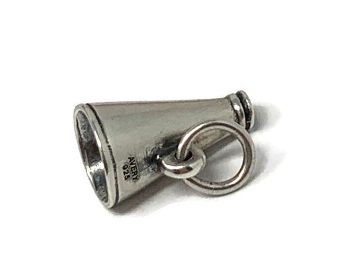 James Avery Sterling 3D Megaphone Cheerleader Charm Pendant W/ja Box Texas Jewelry/james Avery