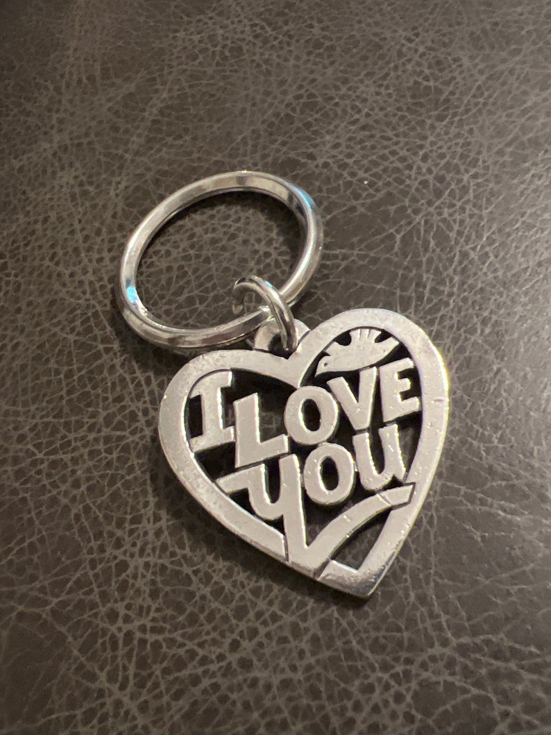 Rare Retired James Avery/I Love You/Sterling Silver Keychain Keyring Gift/James Avery Jewelry image 5