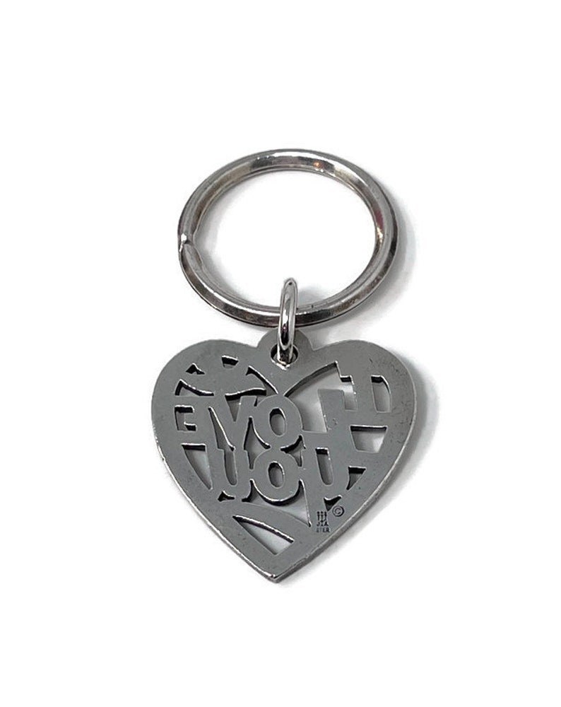 Rare Retired James Avery/I Love You/Sterling Silver Keychain Keyring Gift/James Avery Jewelry image 3