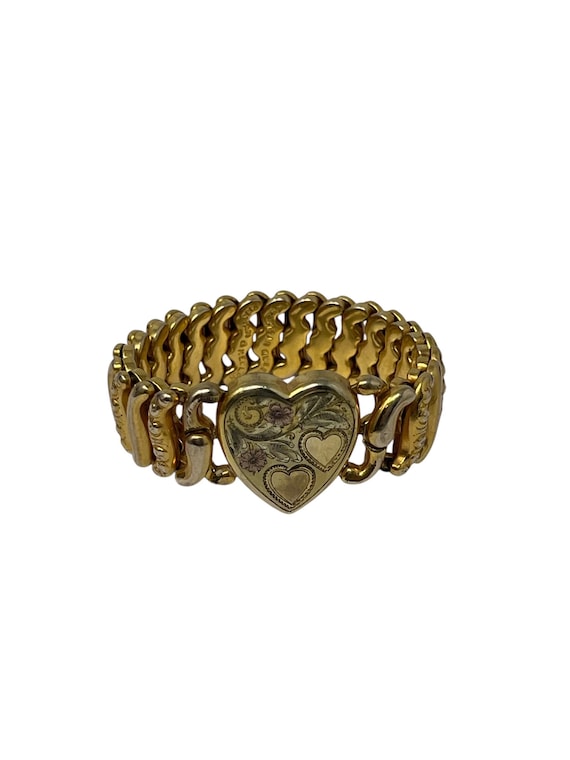 Vintage Pitman Keeler American Queen Heart Shaped Sweetheart Expansion Bracelet for Baby