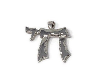 SALE Silver Plated Chai Pendant Charm:  Hebrew Letters/Judiaca Kabbalah Jewelry/Bar Bat Mitzvah Gift