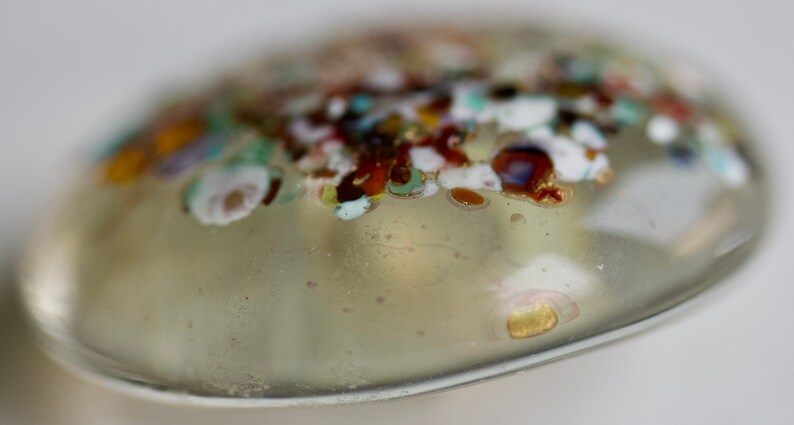 Clear Glass with Spatter Overlay