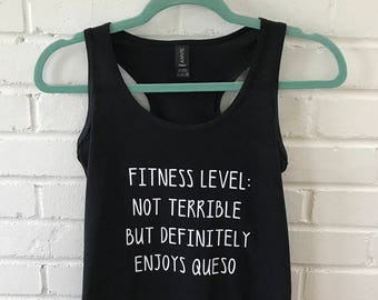 Funny Workout Shirt | Tank Workout | | Workout Tank Top | Queso Shirt | Donut Shirt | Cupcakes Shirt |