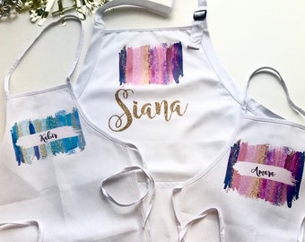 Art Party Favor, Paint Party Favors, Kids Cooking Apron, Art Party Decorations, Paint Party Ideas, Art Aprons, Kids Apron, Adult Art Apron