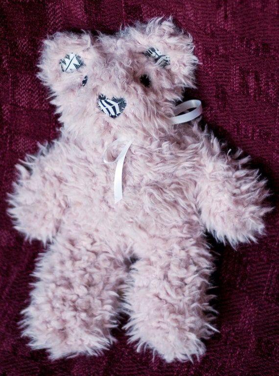 pink fluffy teddy bear