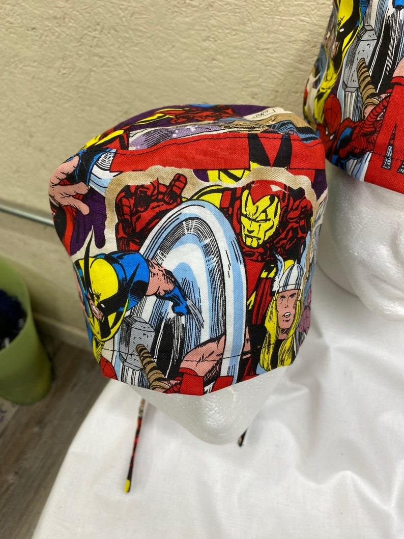 hulk ,Thor like Marvel Scrub hats spider man shops free wolverine Captain American caps