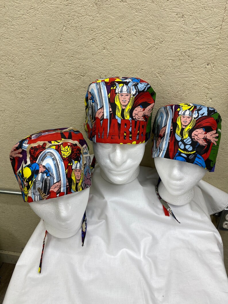 hulk ,Thor like Marvel Scrub hats spider man shops free wolverine Captain American caps