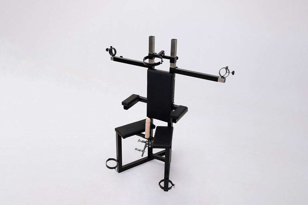 CBT TAU CHAIR With Handcuffs and Collar for Bondage. Bdsm Bed for