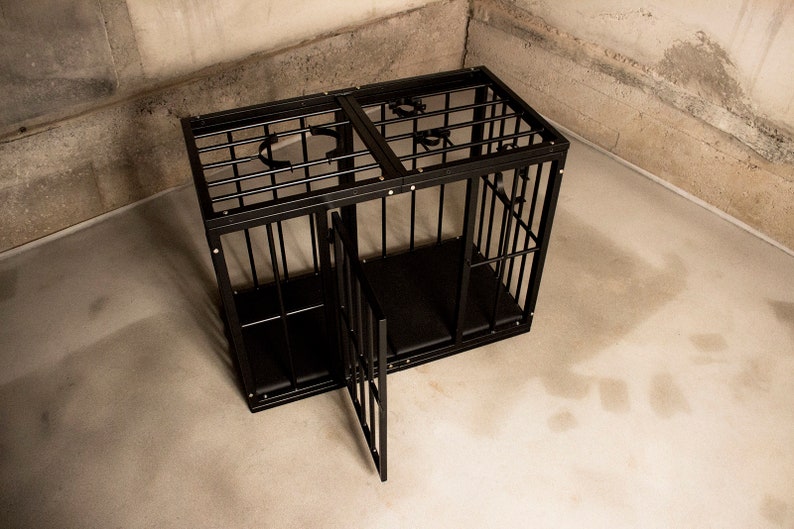 CAGE WITH CUFFS / Bdsm Cage Bondage Dungeon Pet Etsy 