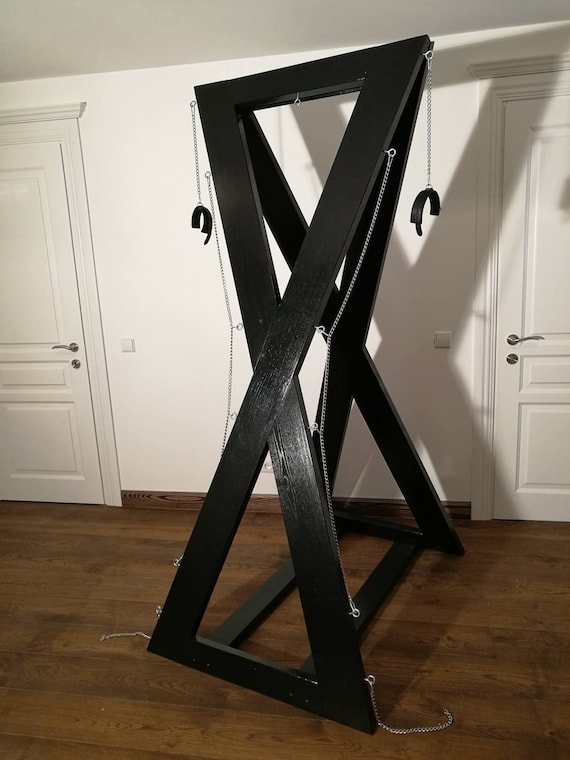 St Andrews Cross Double Bdsm Bondage Fetish Sex Dungeon Etsy