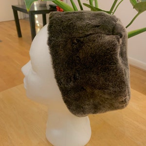 100% genuine grey sheepskin hat women