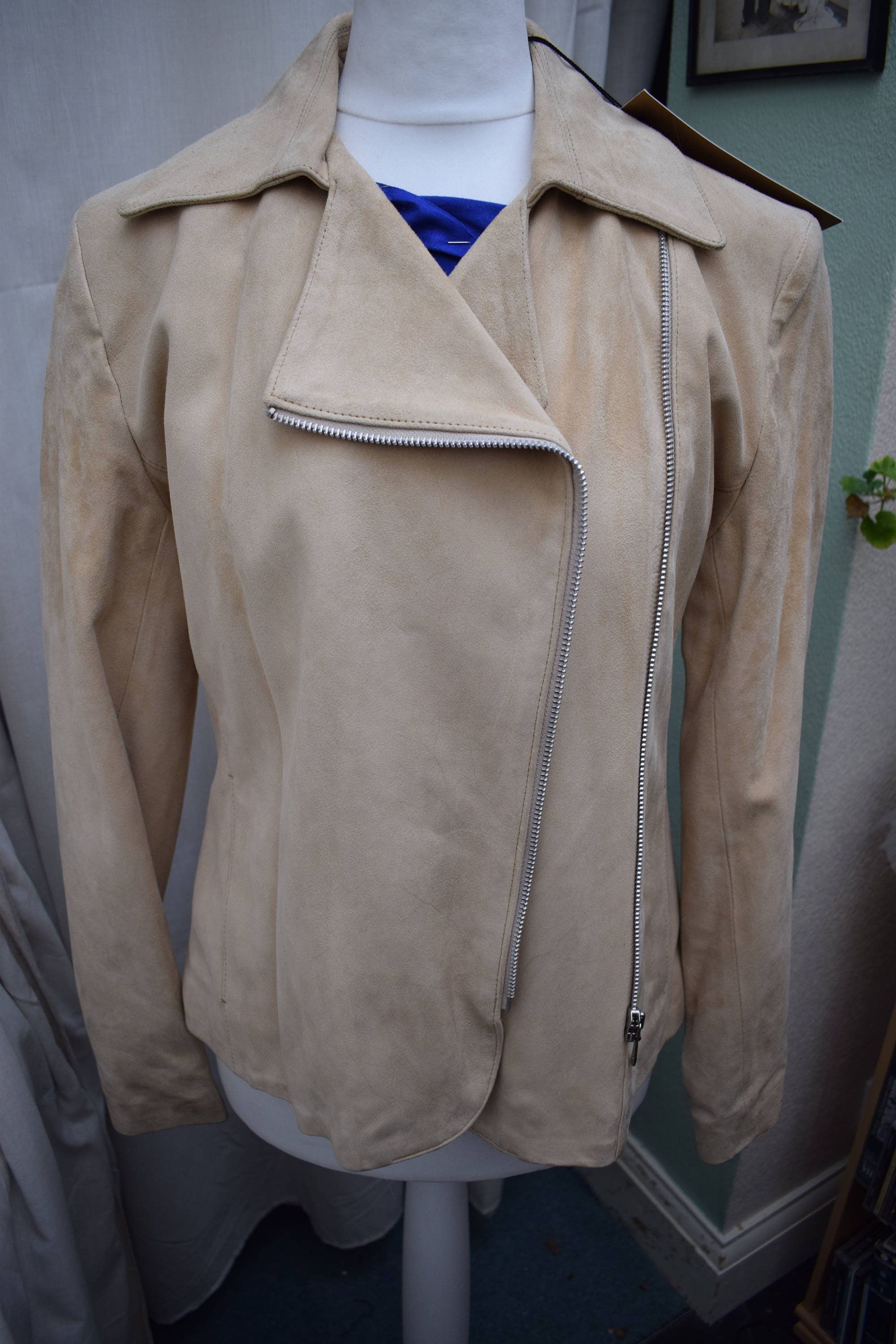 Brand new womens suede jacket. 100 genuine suede cream jacket Etsy
