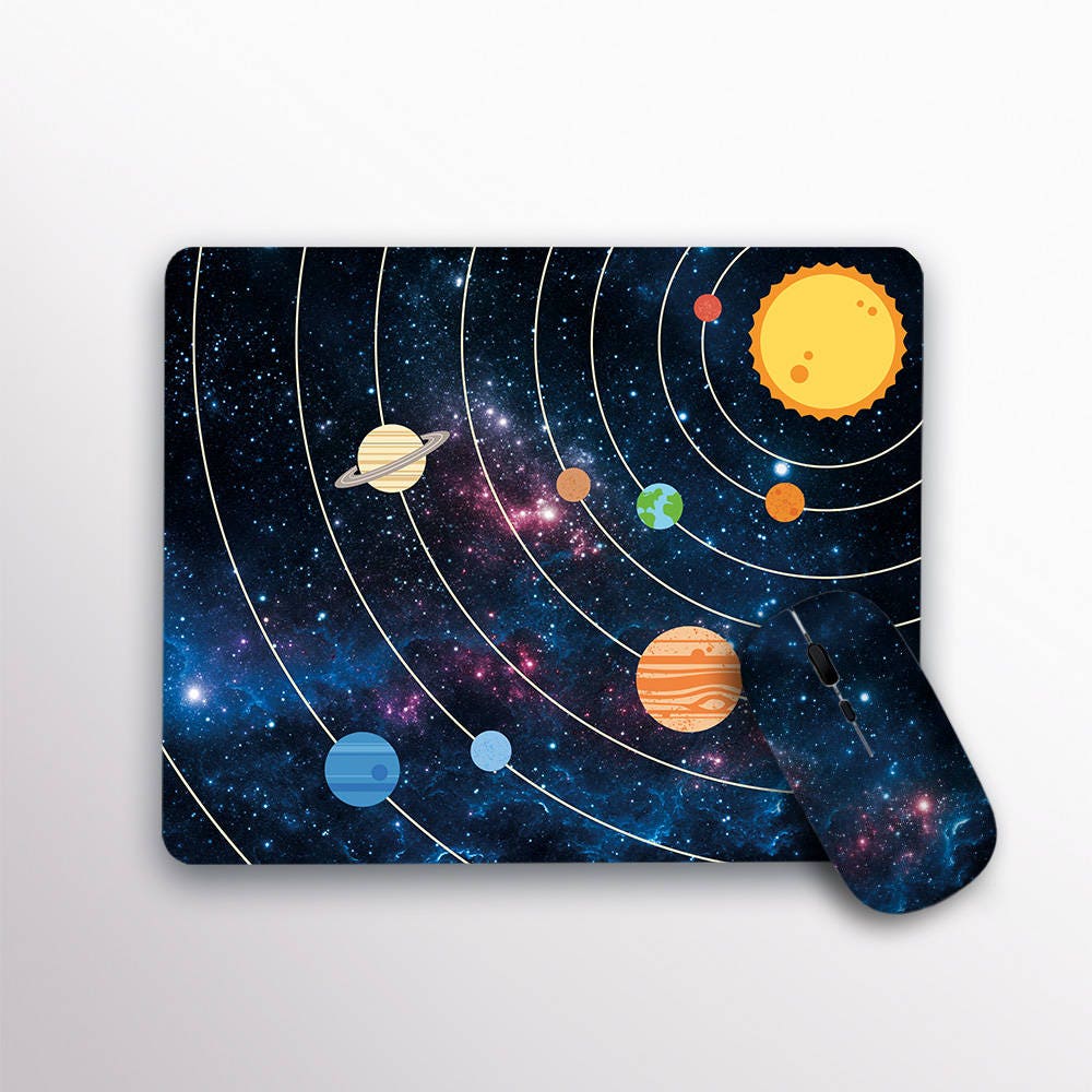 Space Mouse Pad Mouse MousePad Mice Printed Mouse Met Etsy