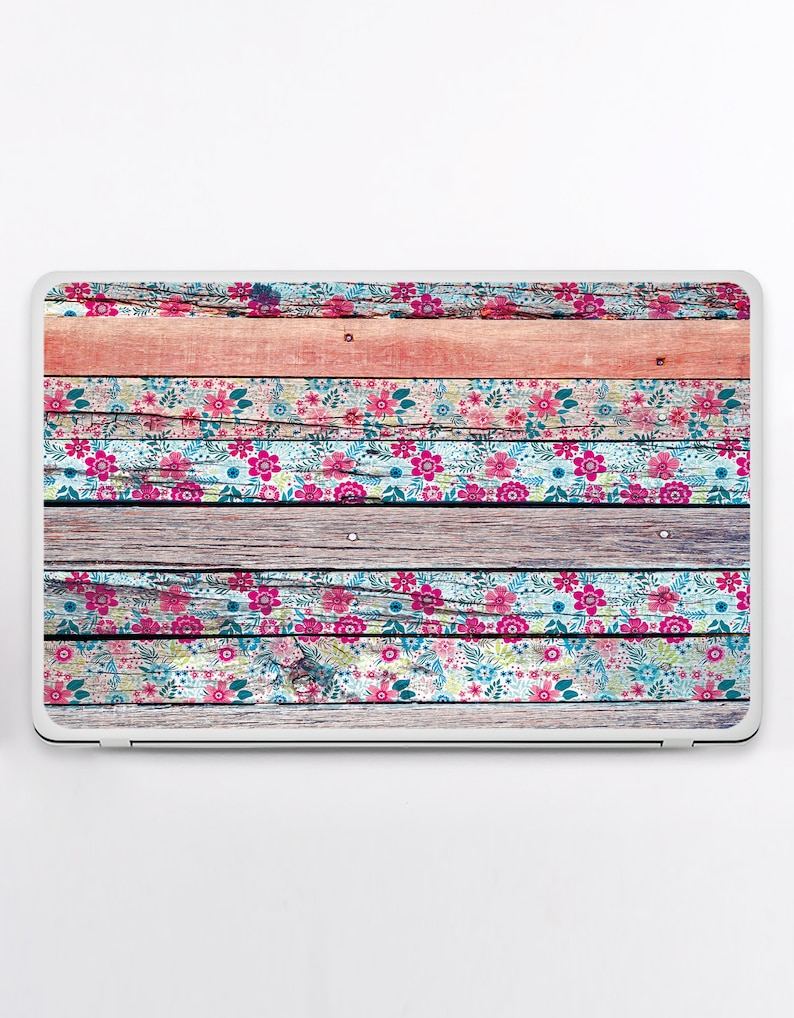 Floral Sticker Laptop Wood HP Omen Universal Laptop Skin Dell Inspiron Asus Skin Lenovo Yoga Toshiba Skin Acer Decal LG Sticker DR3422