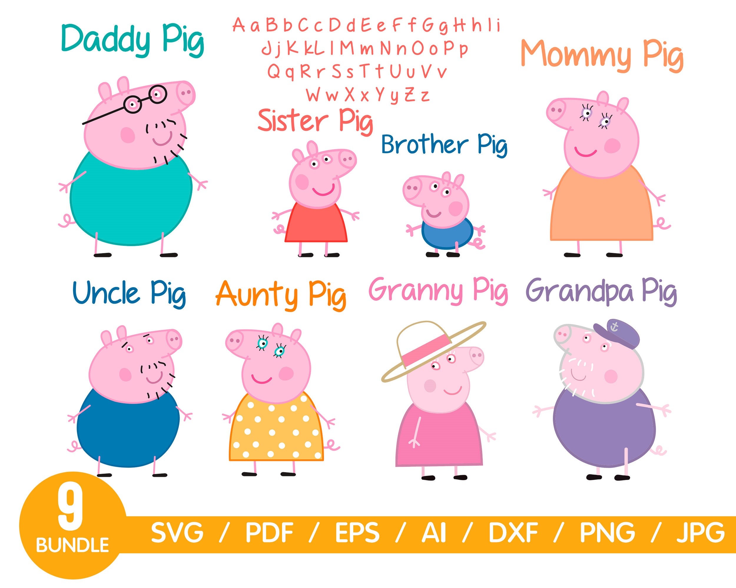 Download Family Peppa Pig Svg Peppa Pig Png Peppa Pig Clicpart Peppa Etsy