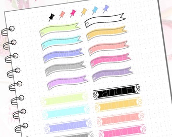 Digital Planner Stickers Banners and Notes  - Digital Planner Stickers GoodNotes, GoodNotes Stickers, Digital Planner GoodNotes