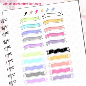 Digital Planner Stickers Banners and Notes  - Digital Planner Stickers GoodNotes, GoodNotes Stickers, Digital Planner GoodNotes