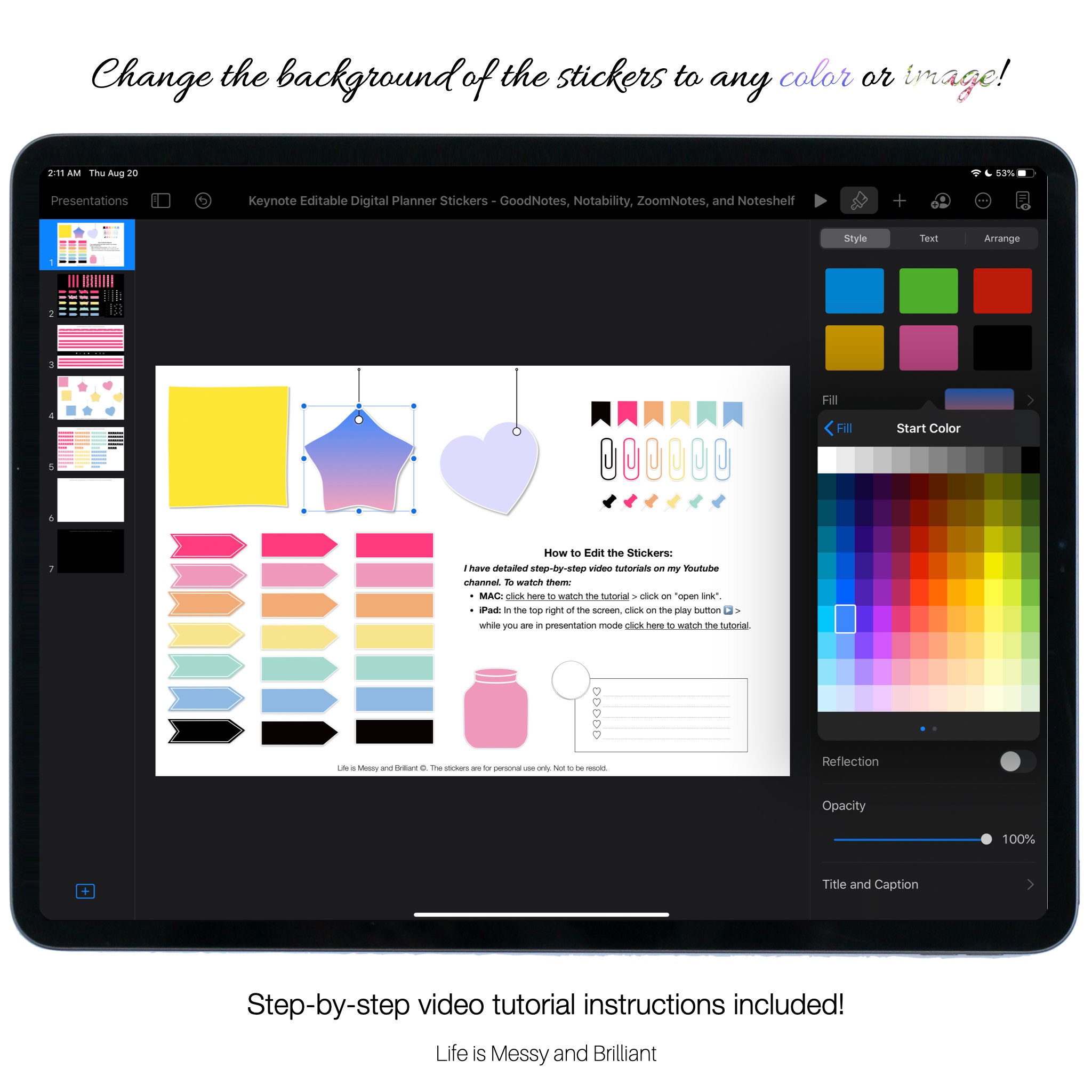 goodnotes change folder color