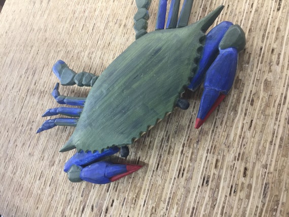 木製のカニの手彫り - Etsy 日本