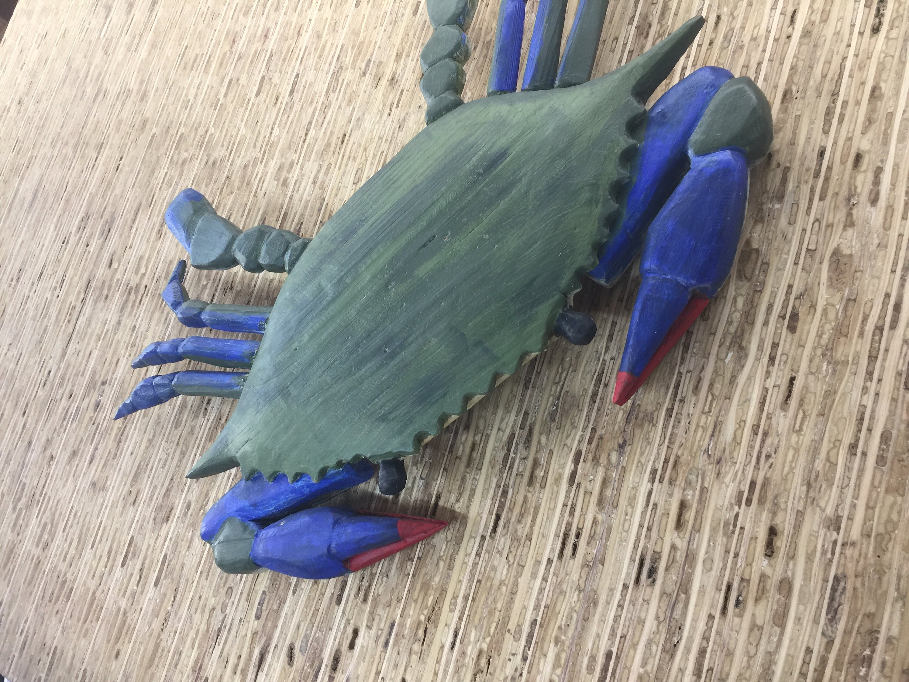 木製のカニの手彫り - Etsy 日本